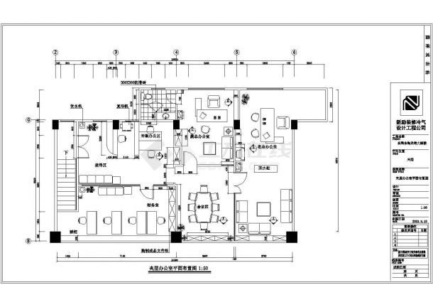 某东莞东海龙湾大酒店CAD夹层平面图天花图-图一