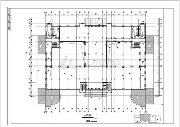 某地金山小学建筑设计cad图-图二