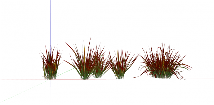 红绿色的血草植物su模型_图1