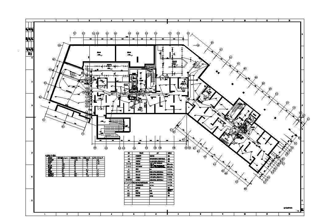 某楼房施工说明及弱电干线图施工图CAD详图