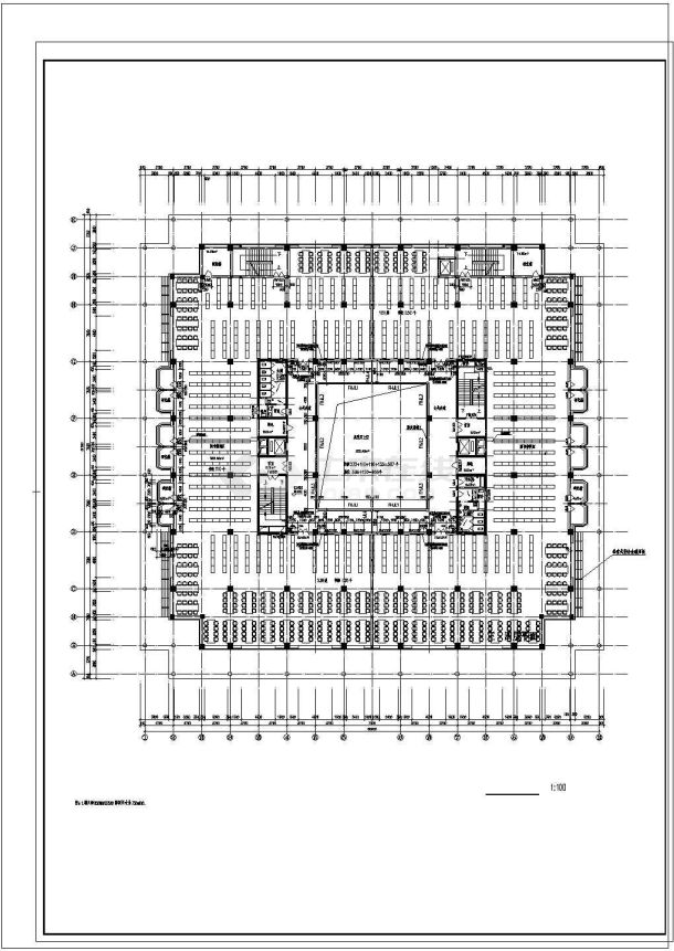 某地区师范学院建筑施工CAD参考图-图一