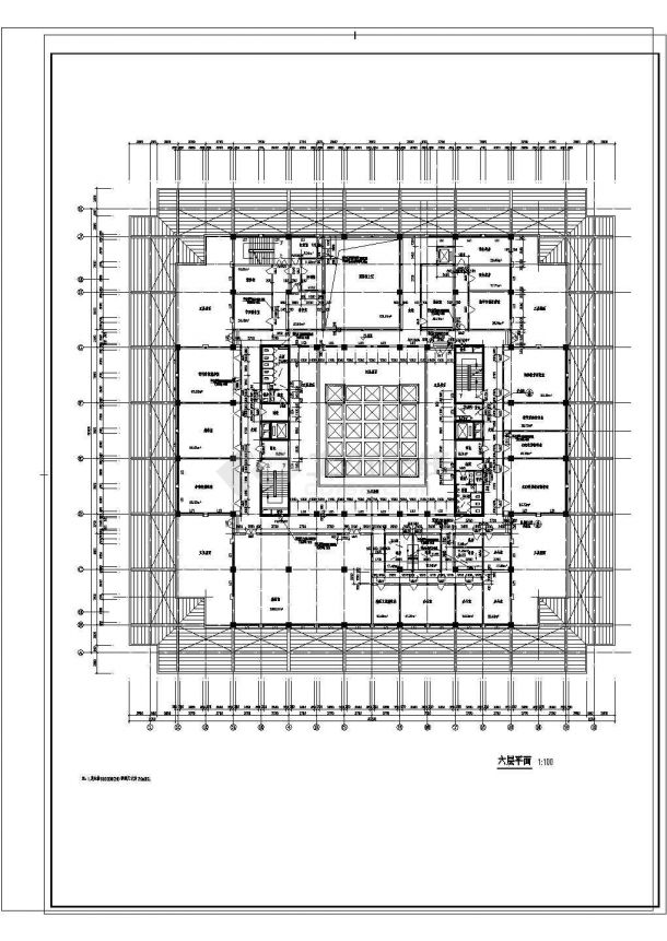 某地区师范学院建筑施工CAD参考图-图二