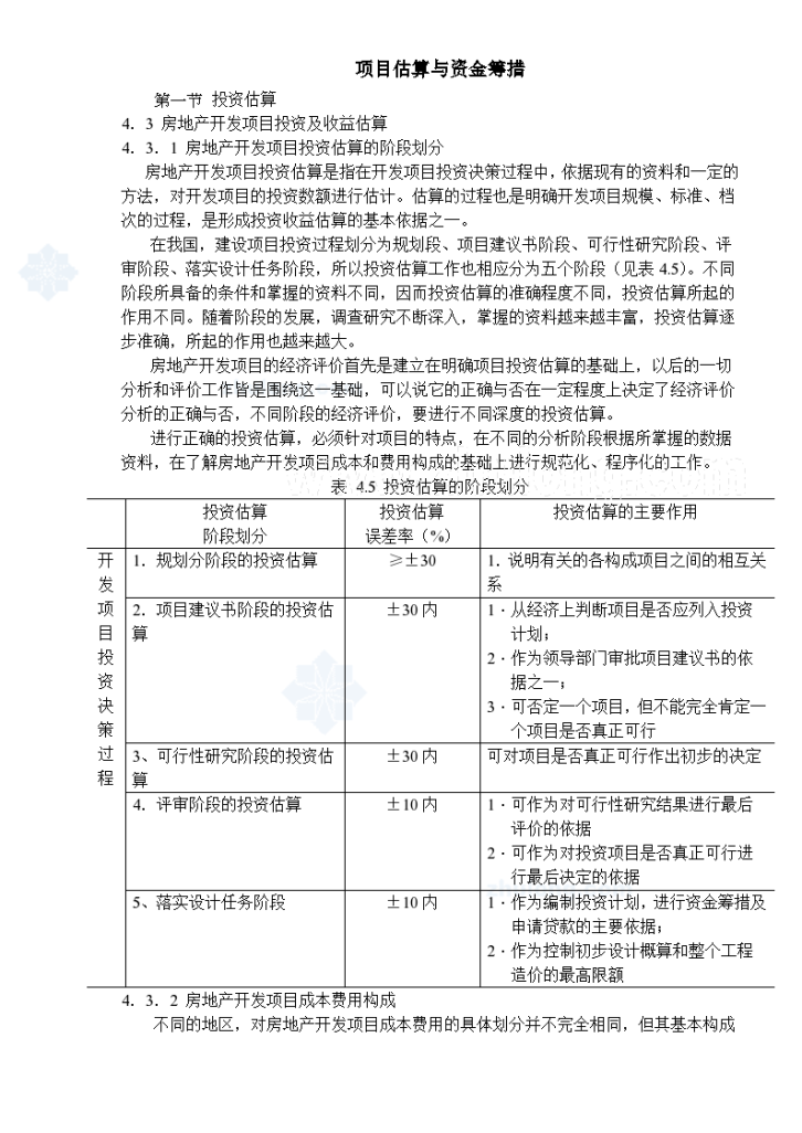 房地产项目估算与资金筹措-图一