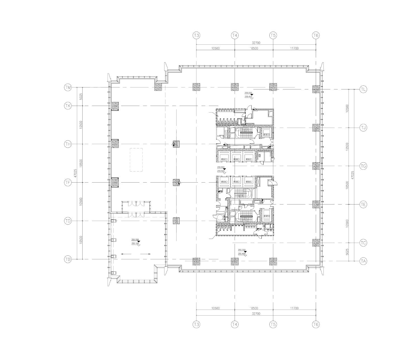 某某商业建筑结构平面图CAD图