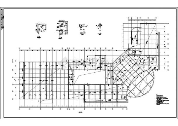 钢结构设计_某酒店结构施工CAD图-图二