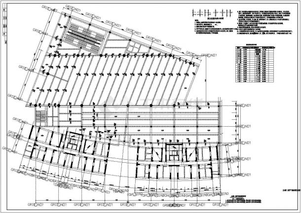 钢结构设计_某框架结构办公楼施工CAD图-图一