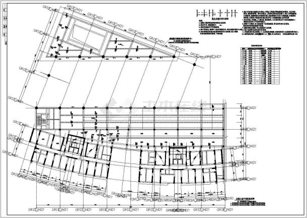 钢结构设计_某框架结构办公楼施工CAD图-图二