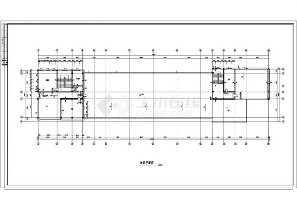 华北某小学建筑方案CAD细节布置图-图二