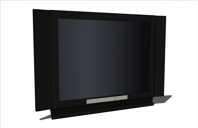 台式现代风格电视机su模型_图1