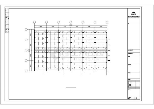 陕西渭南市北广路某大型采石场钢结构厂房全套设计CAD图纸-图一