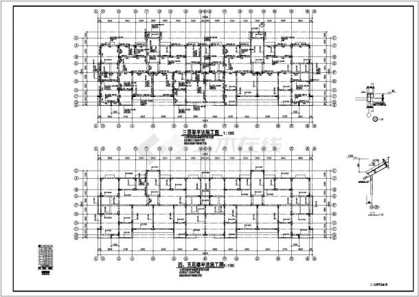 某43X13.5m异形柱框架住宅楼施工图（CAD，11张）-图二