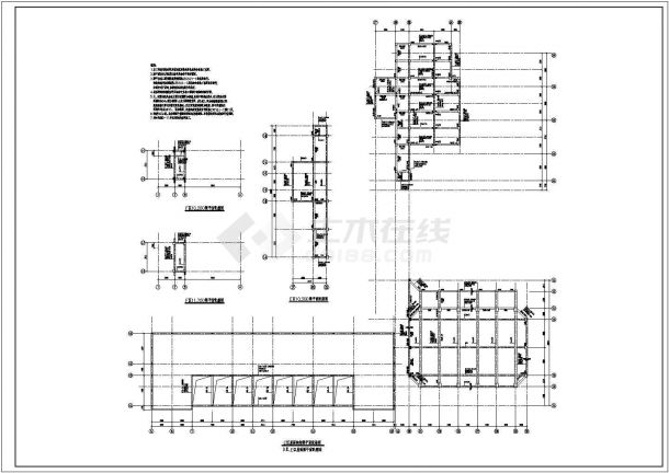 钢结构设计_某小学大楼结构施工CAD图-图一