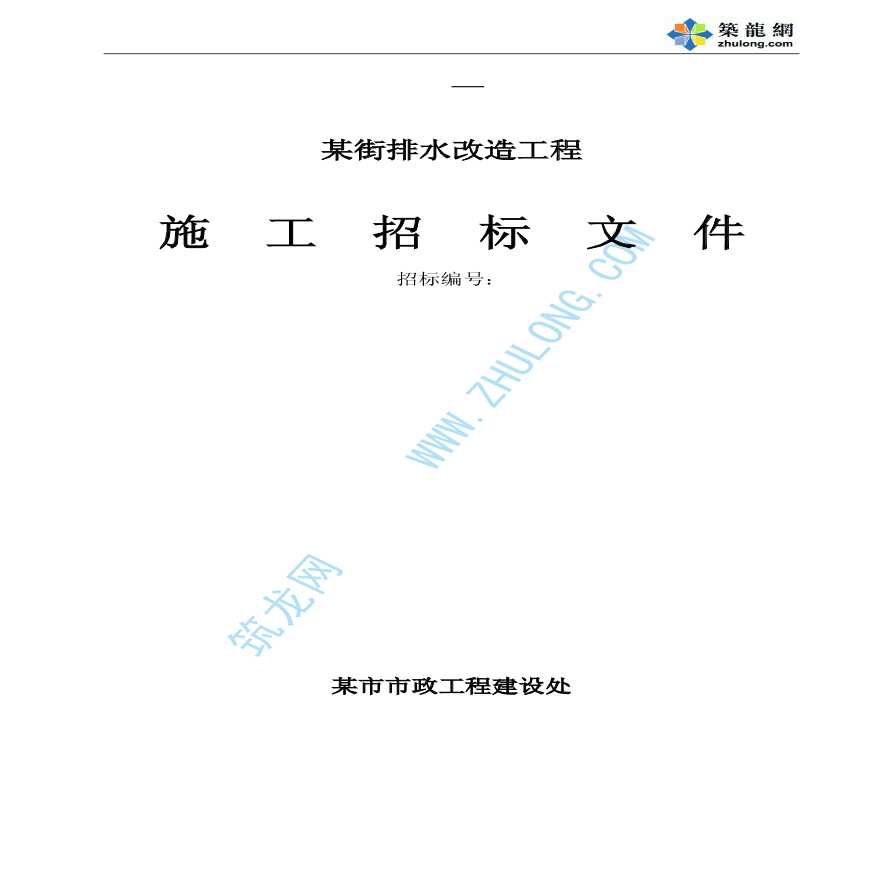 市政工程招标文件实例（南京）