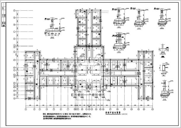 钢结构设计_某中医院框架结构门诊楼施工CAD图-图一