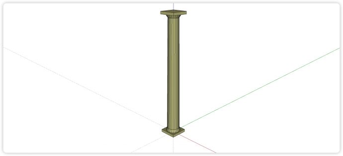 欧式罗马柱子su模型_图1