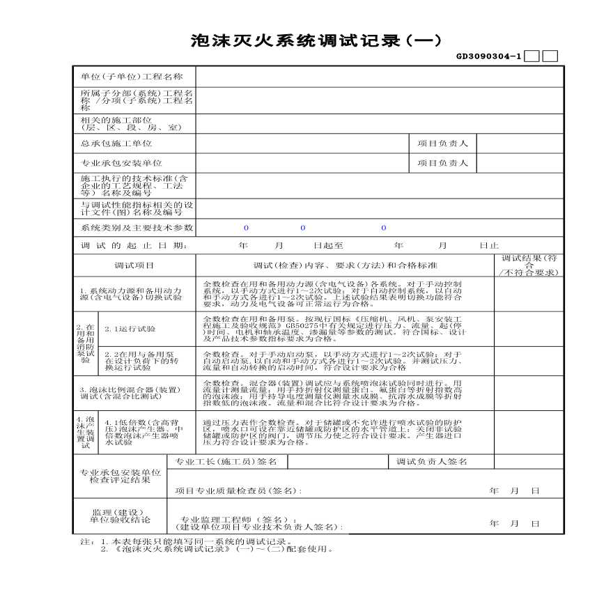 泡沫灭火系统调试记录(1)-图一