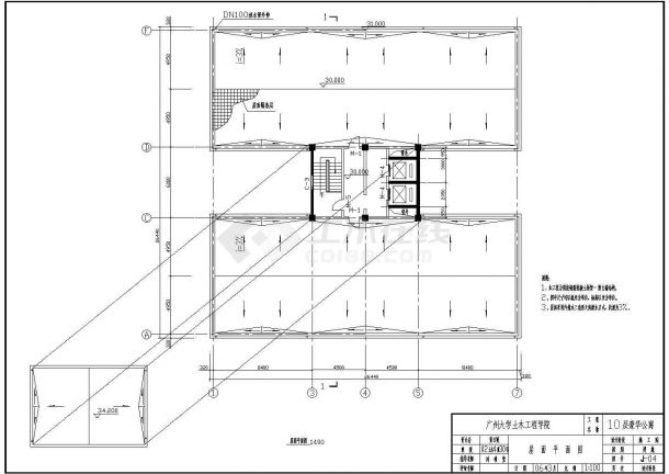 太仓市太平南路某社区10层剪力墙结构公寓住宅楼建筑+结构设计CAD图纸-图一