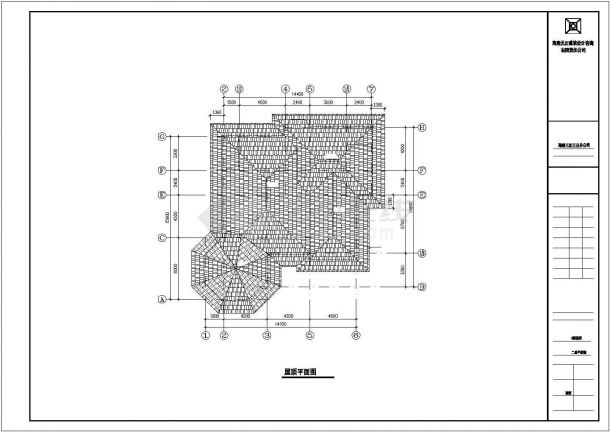 青岛市某小区C型别墅建筑方案CAD布置图-图一