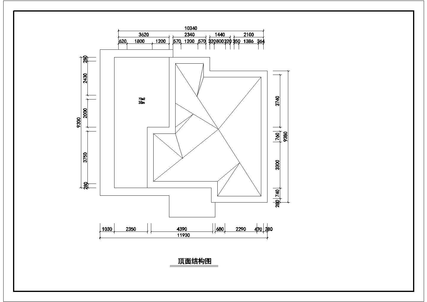 某框架结构三层别墅室内装修设计cad全套施工图纸（甲级院设计）