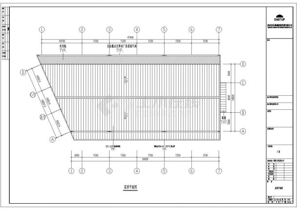 钢结构设计_工贸有限公司方案CAD图-图一