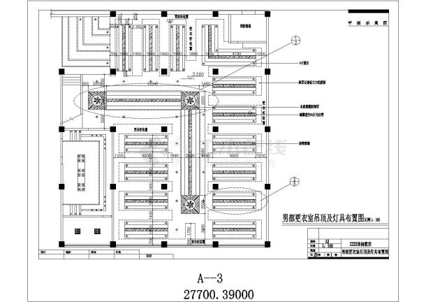 某桑拿洗浴城装修设计cad施工详图（甲级院设计）-图二