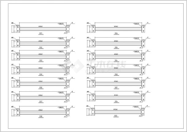 钢结构设计_某市钢结构多层超市施工CAD图-图一
