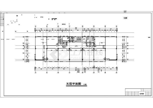综合办公楼建筑施工设计cad图，含设计说明-图二