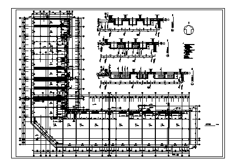 某市七层宜和花园商住楼建筑施工cad图，共八张-图一
