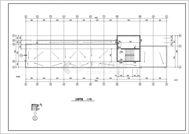 某小学多层教学楼设计cad全套建筑施工图（含总平面及经济技术指标）-图一