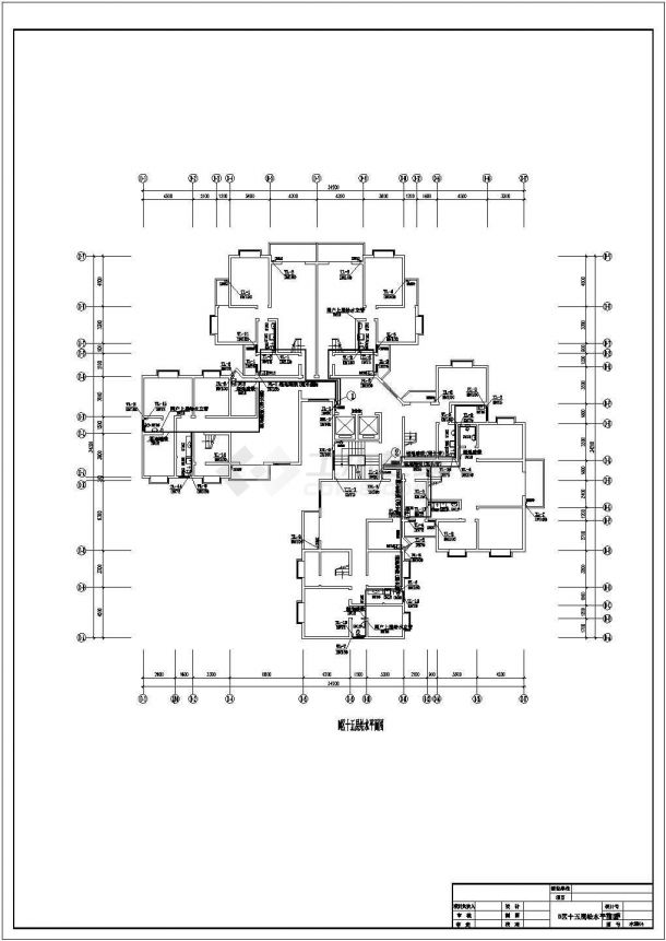 长139米 宽38.9米 16层商住楼水施设计图【室内给排水施工图说明】-图二
