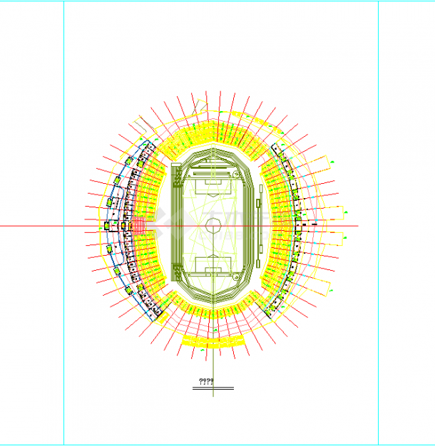 -1+5层大学城大型体育场建筑方案设计图-图二