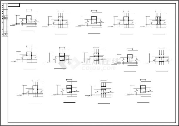 某三层欧式风格别墅结构施工CAD图纸，共19张图纸-图二