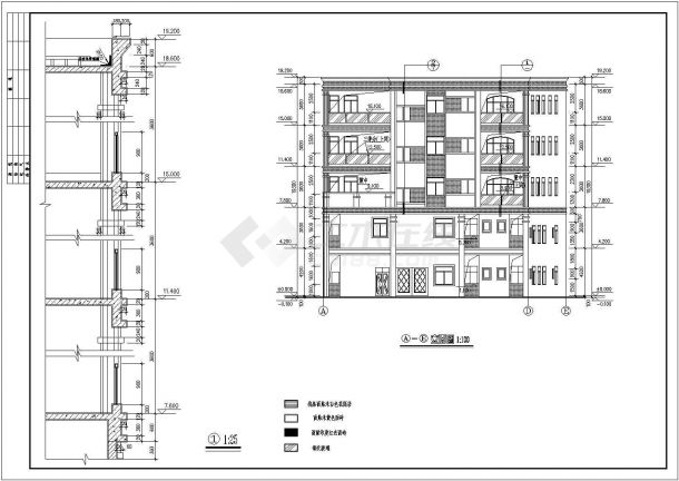某四层框架结构住宅出租屋设计cad全套建筑施工图（含设计说明）-图一