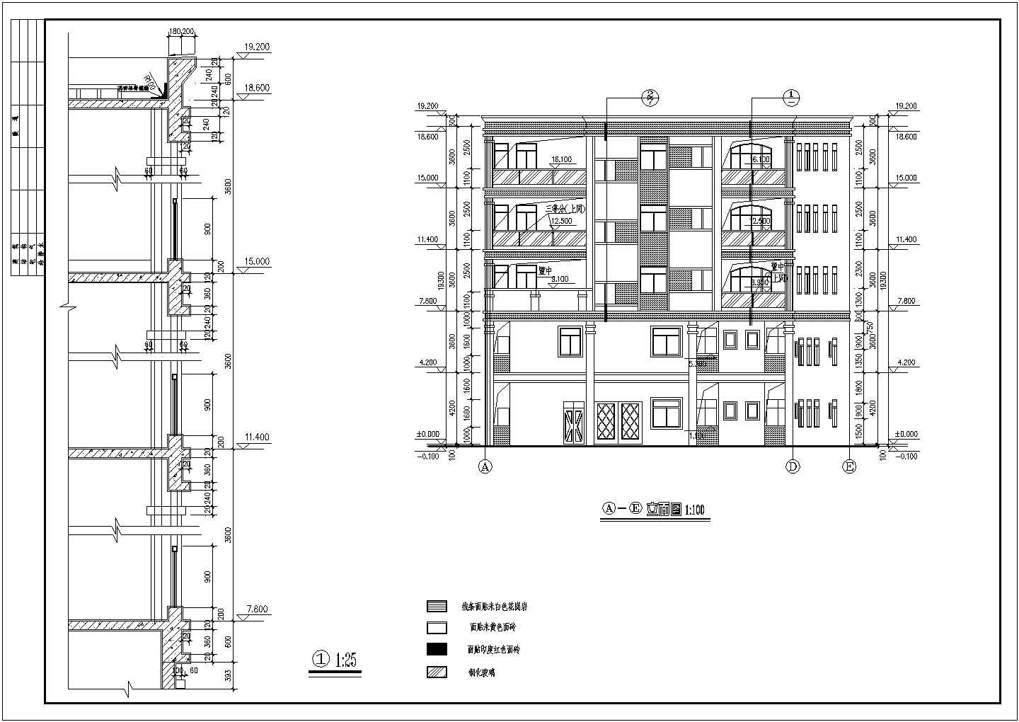 某四层框架结构住宅出租屋设计cad全套建筑施工图（含设计说明）