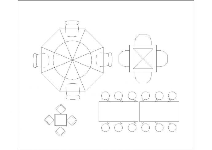 某酒店餐桌CAD设计平面图_图1