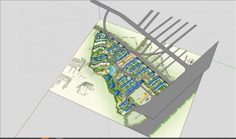 现代小区居住区规划建筑方案su模型-图二