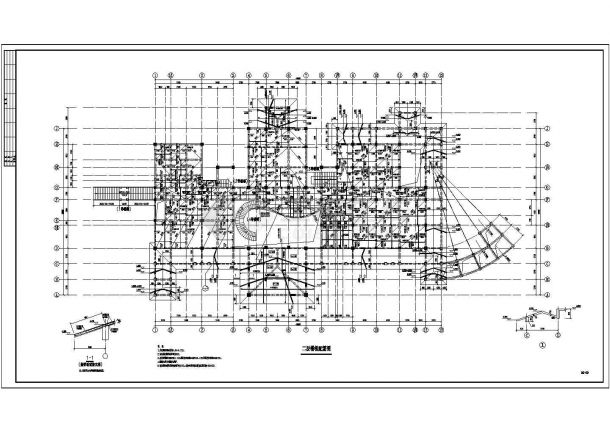 钢结构设计_一套完整的会所设计CAD图-图二