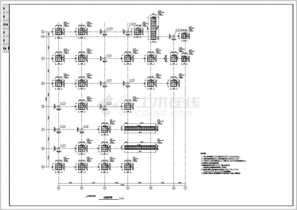 钢结构设计_医院肿瘤病房大楼主体结构施工CAD图-图二
