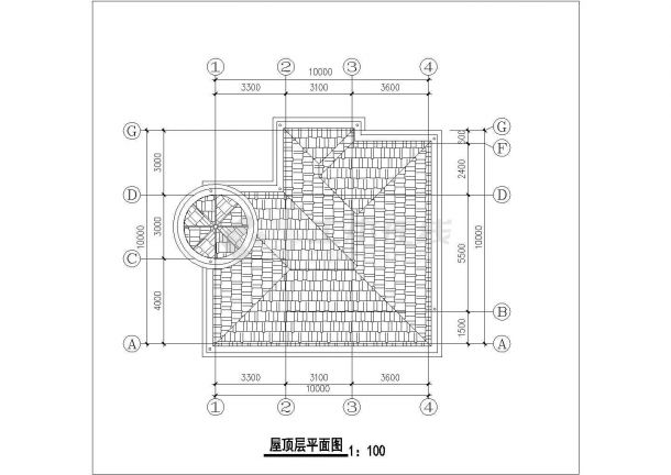 某三层简欧风格农村别墅设计cad建筑方案图（标注详细）-图一