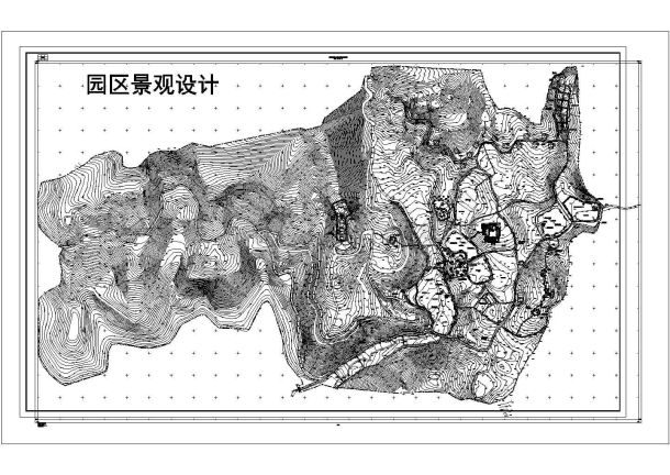 某大型农家乐景观规划设计cad总平面施工图（甲级院设计）-图一