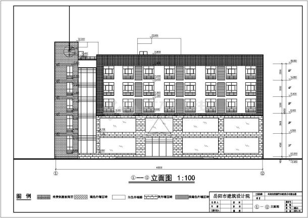 阜阳笙源综合楼建筑设计cad图纸-图一