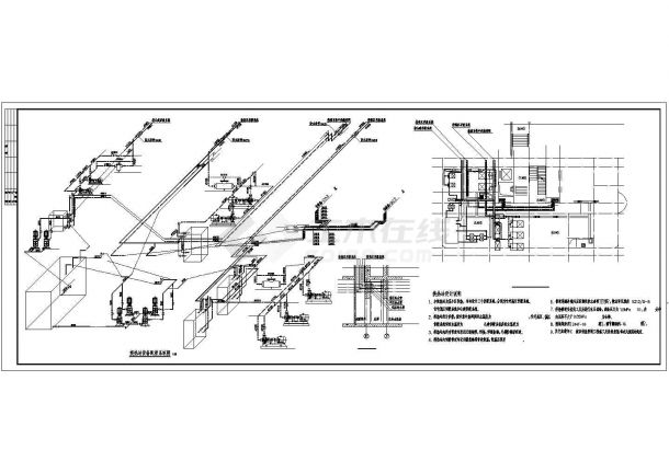 某住宅小区高层建筑采暖换热站cad施工设计图纸(含公建供暖系统设备材料表)-图二