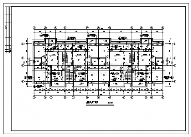 六层带夹层住宅建筑施工cad图(含平立剖图，共五张)-图一