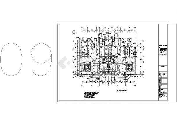 [山东]四层框架剪力墙结构南苑别墅结构施工cad图纸设计（含建筑图）-图二