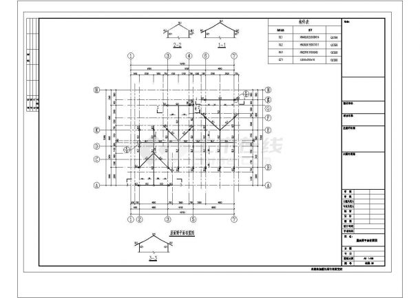 [苏州]两层钢框架结构别墅结构施工图（含pkpm计算模型建筑图）-图二
