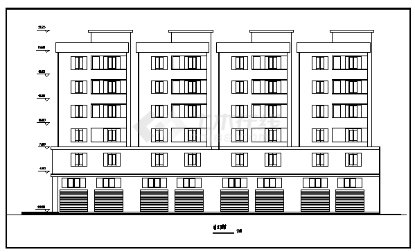 六层住宅楼建筑施工cad图(含平面图，共十二张)-图二