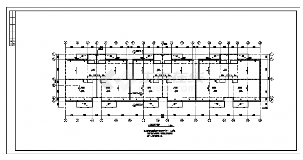 某六层带跃层住宅楼建筑施工cad图，共八张-图一