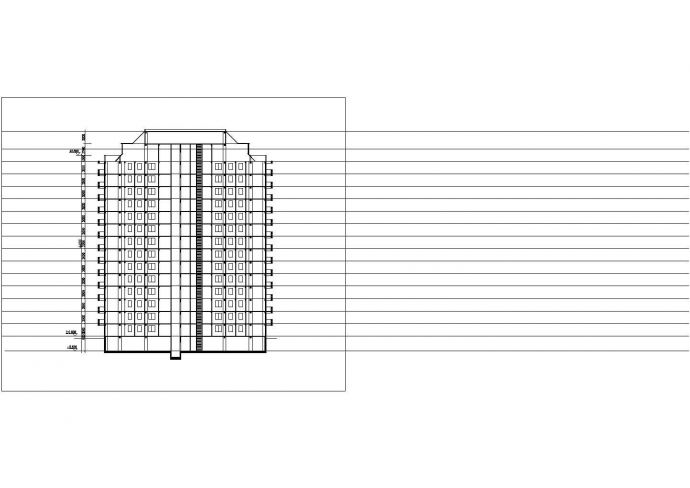 万州某临街高层住宅小区建筑方案设计cad图_图1