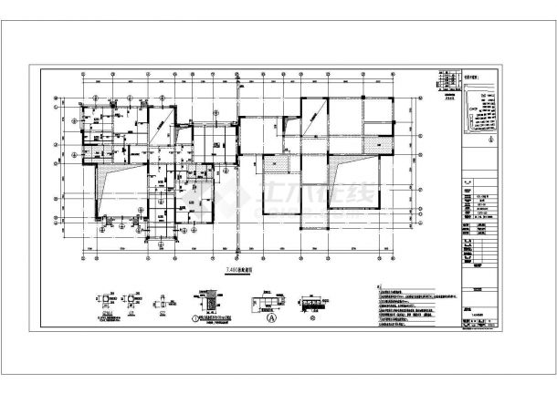 [河南]四层砖混结构别墅结构施工图-图二
