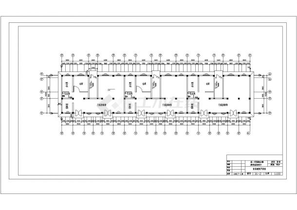2661.77平米五层框架商住楼工程量计算、清单计价、基础定额（CAD建筑、结构图）-图一